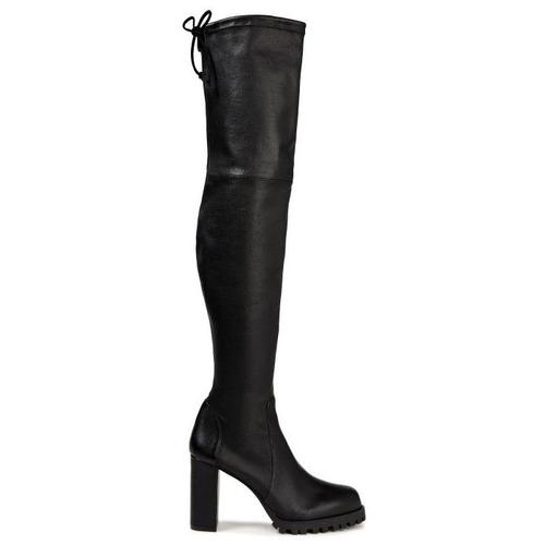 스튜어트 와이츠먼 여성 부츠 Black Zoella stretch-leather over-the-knee boots